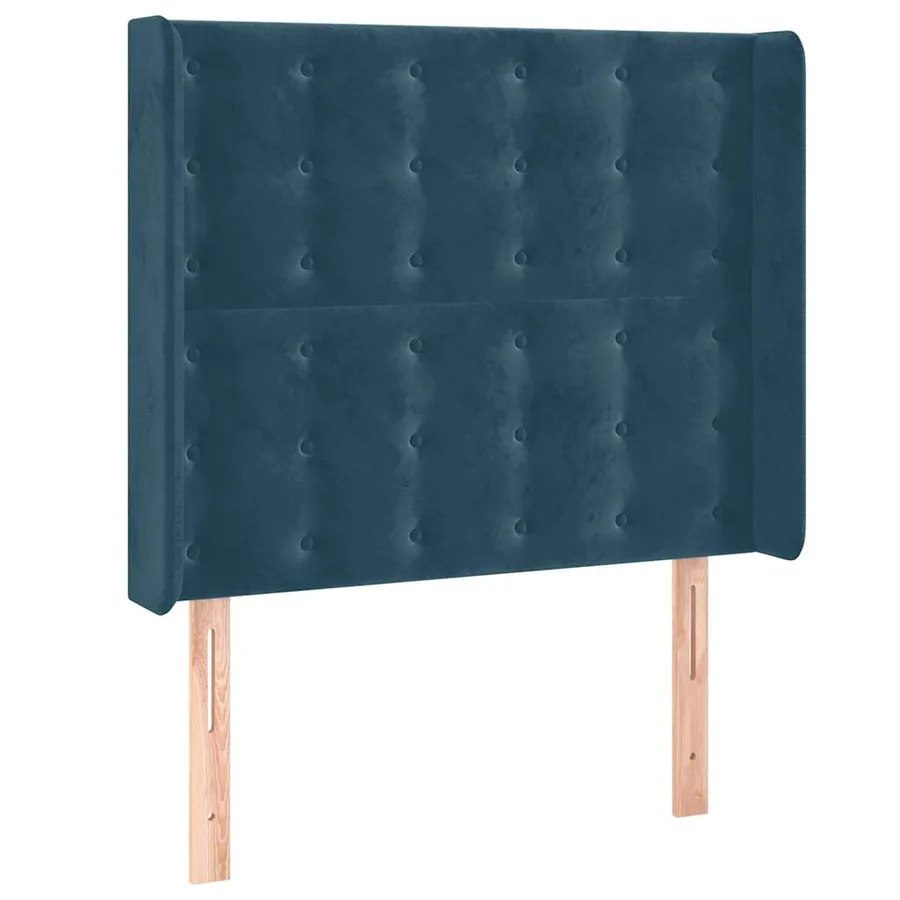 Tête de lit à LED Bleu foncé 93x16x118/128 cm Velours - 3