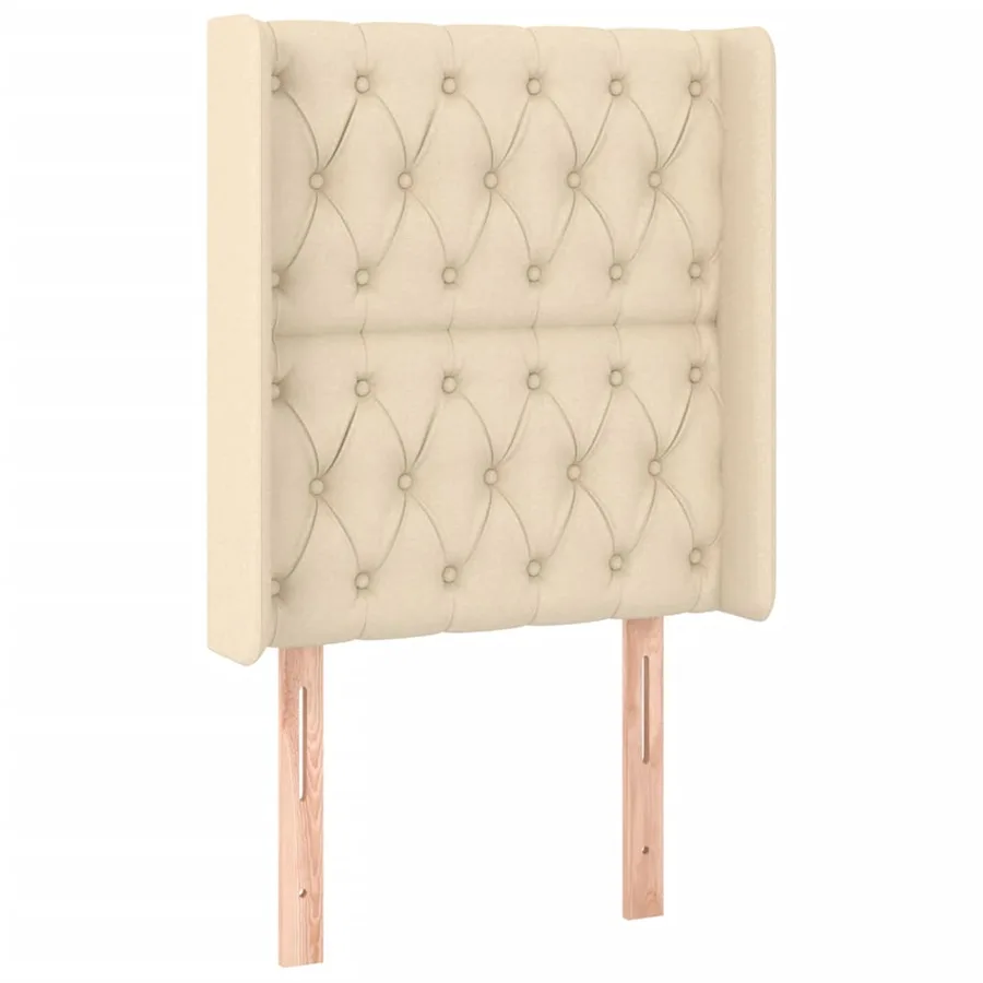 Tête de lit à LED Crème 83x16x118/128 cm Tissu - 3