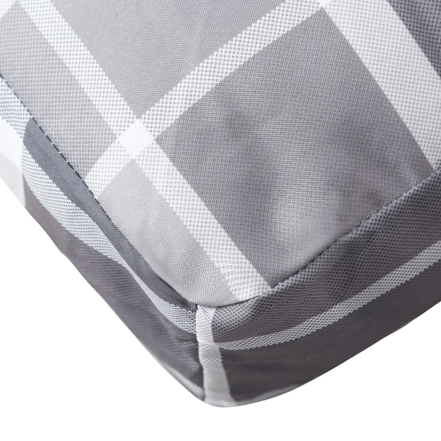 Coussins de palette 2 pcs carreaux gris tissu - 7