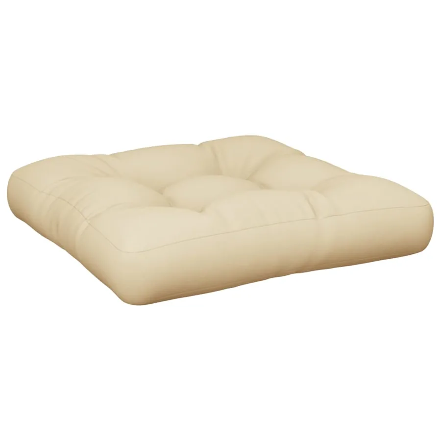 Coussin de palette beige 58x58x10 cm tissu - 2