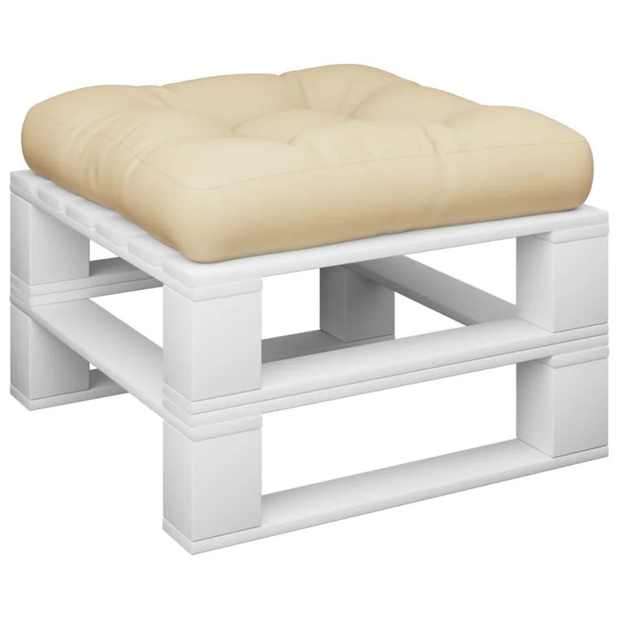 Coussin de palette beige 58x58x10 cm tissu - 3