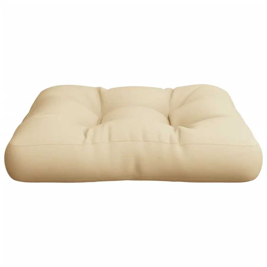 Coussin de palette beige 58x58x10 cm tissu - 5