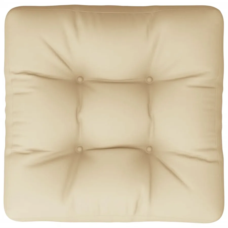 Coussin de palette beige 58x58x10 cm tissu - 6