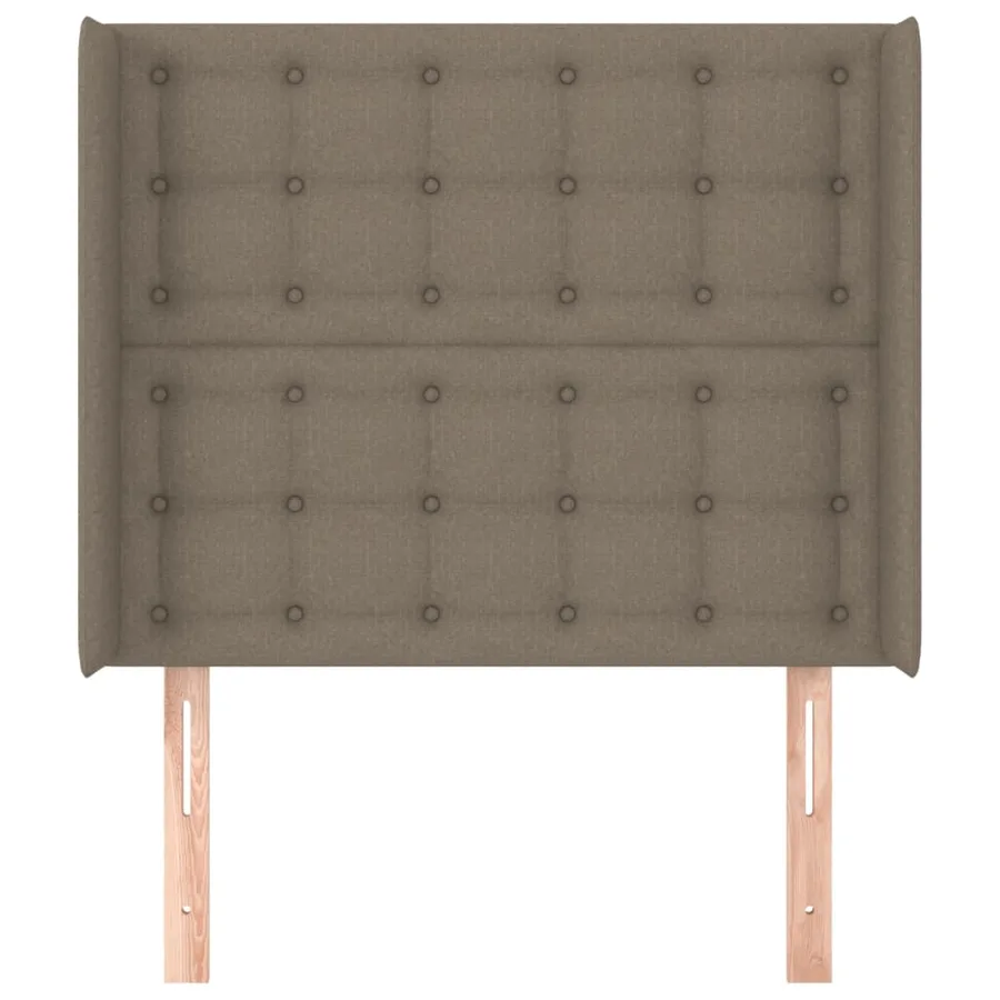 Tête de lit avec oreilles Taupe 103x16x118/128 cm Tissu - 3