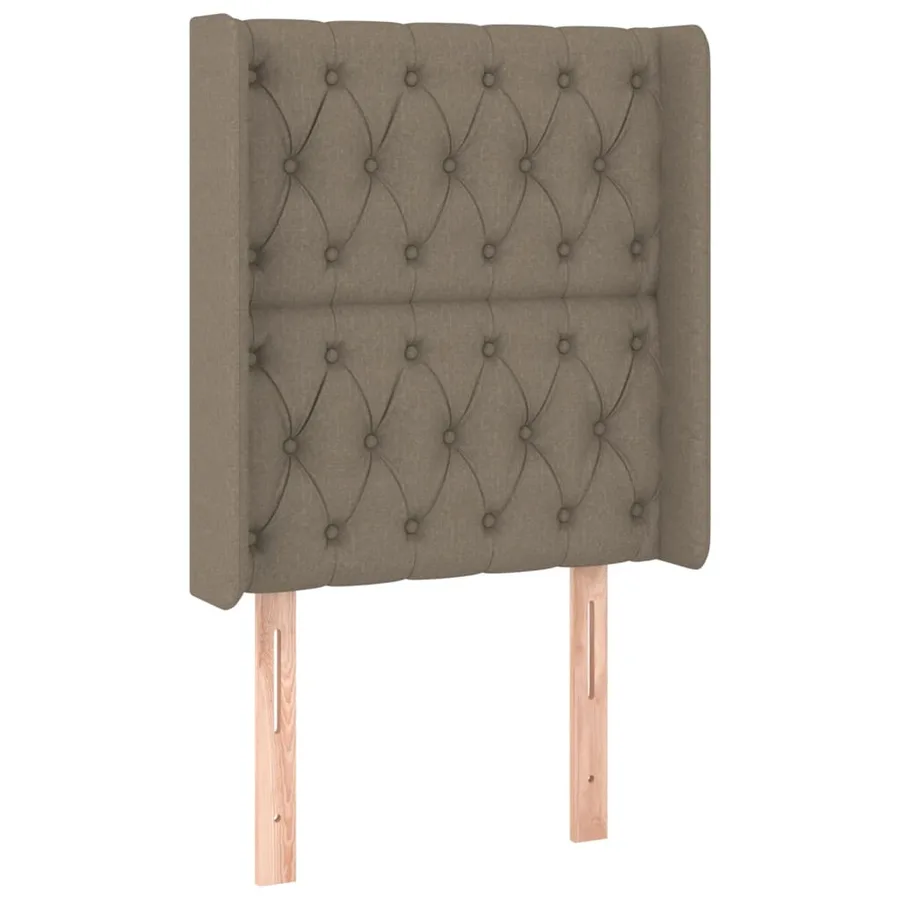 Tête de lit avec oreilles Taupe 83x16x118/128 cm Tissu - 2