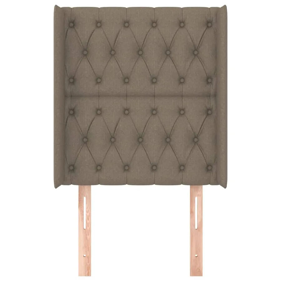 Tête de lit avec oreilles Taupe 83x16x118/128 cm Tissu - 3