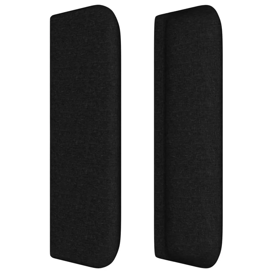 Tête de lit avec oreilles Noir 93x16x78/88 cm Tissu - 4