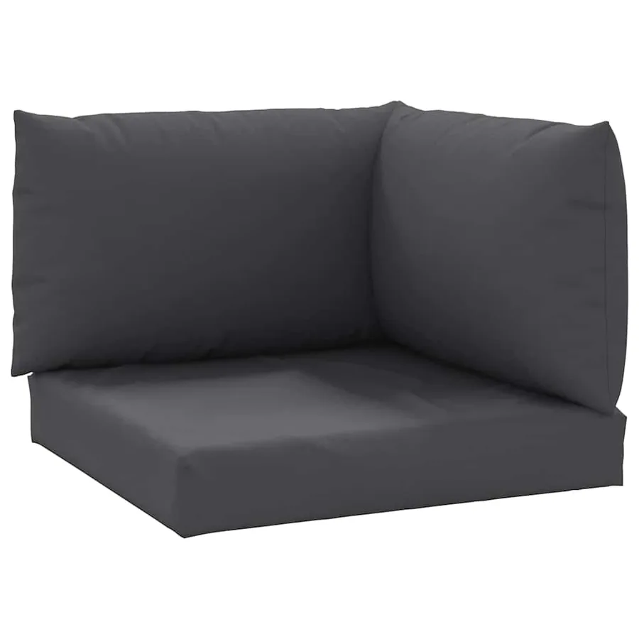 Coussins de palette lot de 3 anthracite tissu oxford - 2