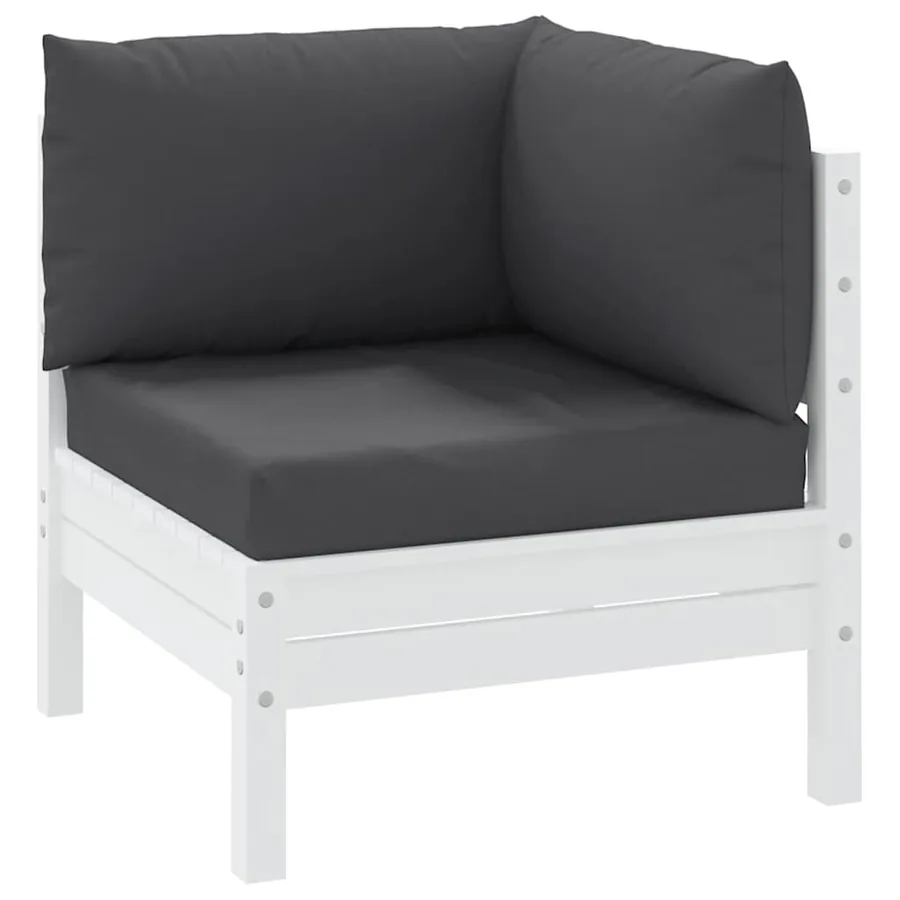 Coussins de palette lot de 3 anthracite tissu oxford - 3