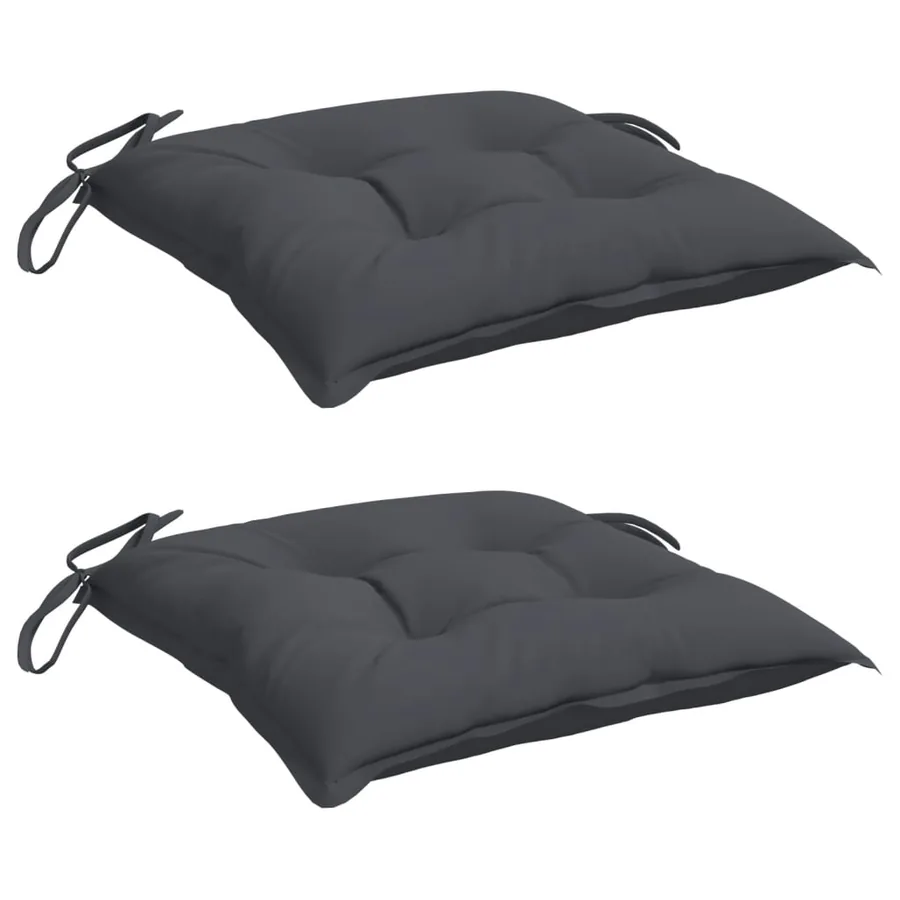 Coussins de chaise lot de 2 anthracite 50x50x7 cm tissu oxford - 3