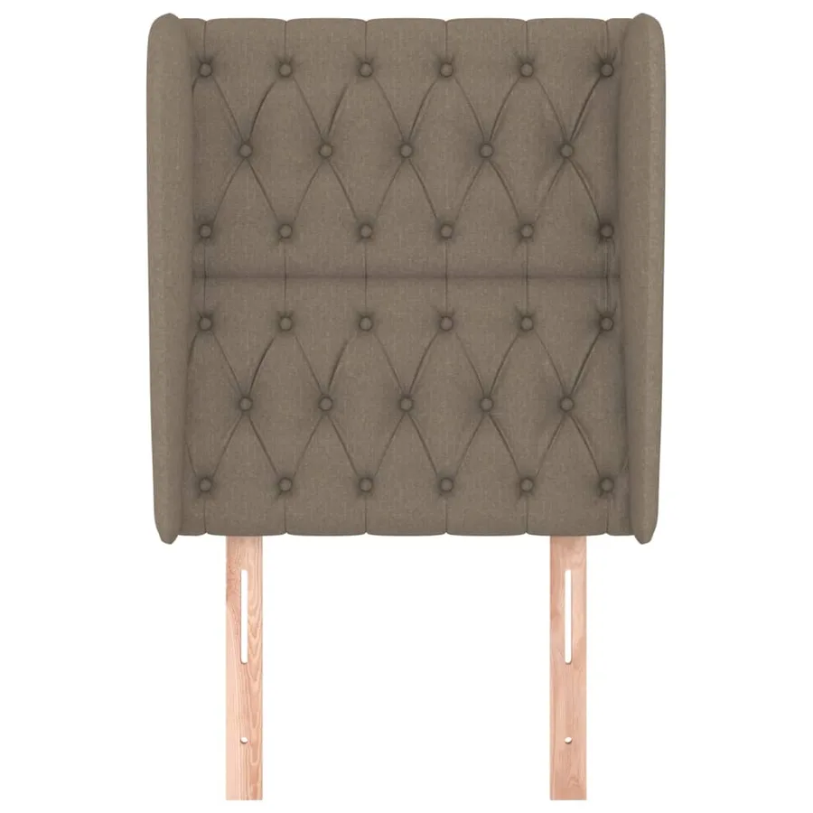 Tête de lit avec oreilles Taupe 83x23x118/128 cm Tissu - 3