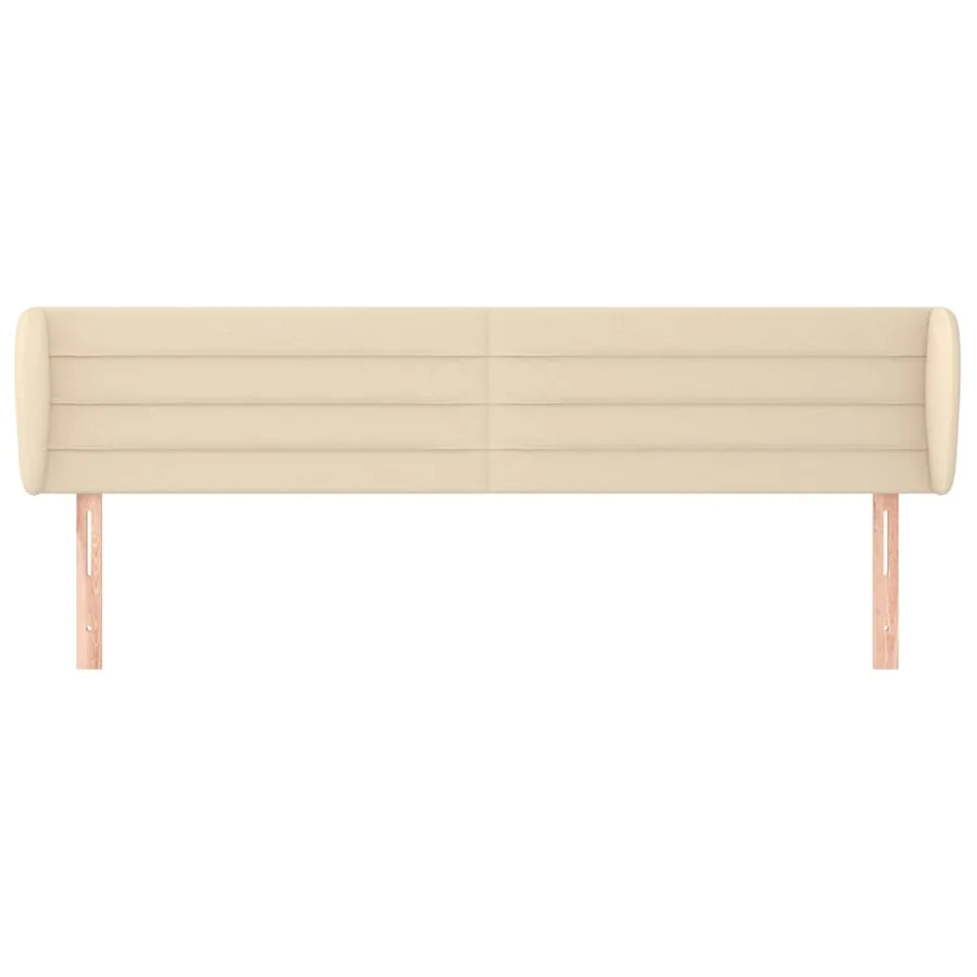 Tête de lit avec oreilles Crème 183x23x78/88 cm Tissu - 3
