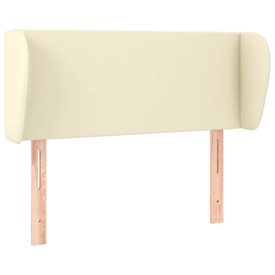 Tête de lit avec oreilles Crème 83x23x78/88 cm Similicuir - 2