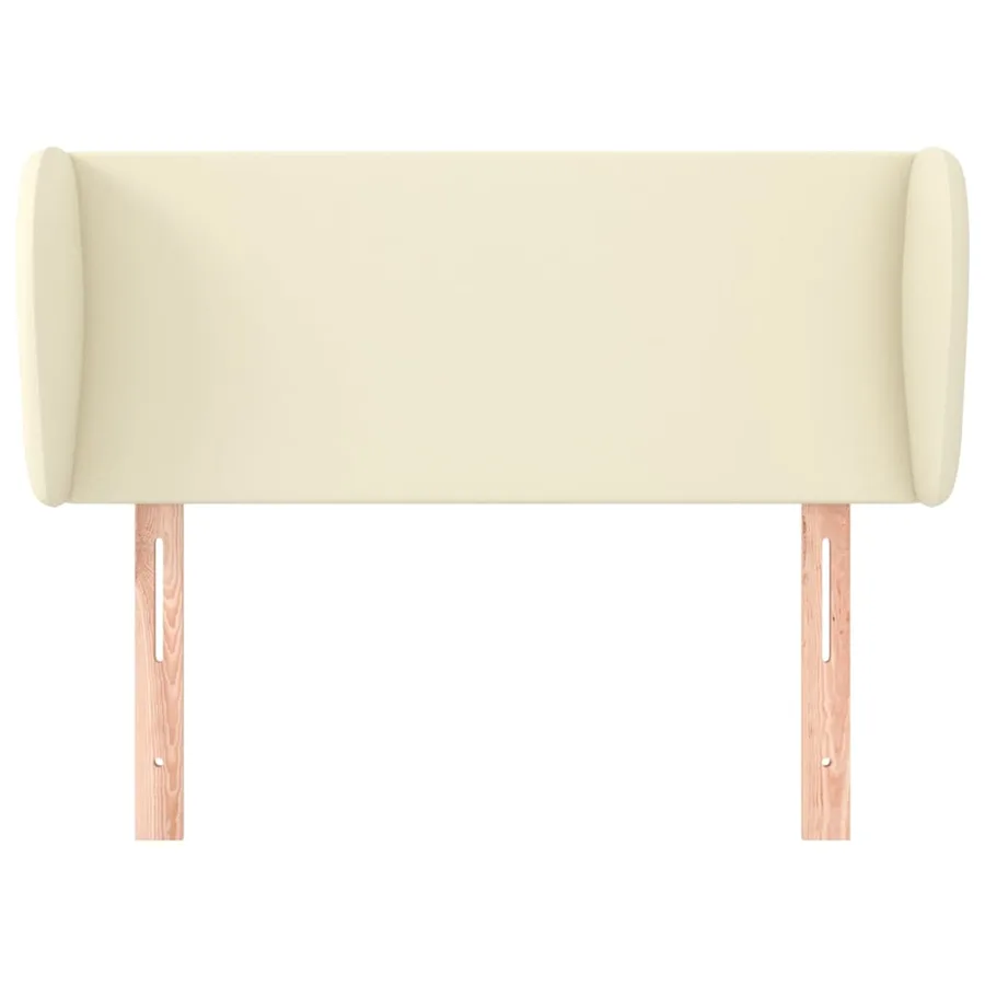 Tête de lit avec oreilles Crème 83x23x78/88 cm Similicuir - 3