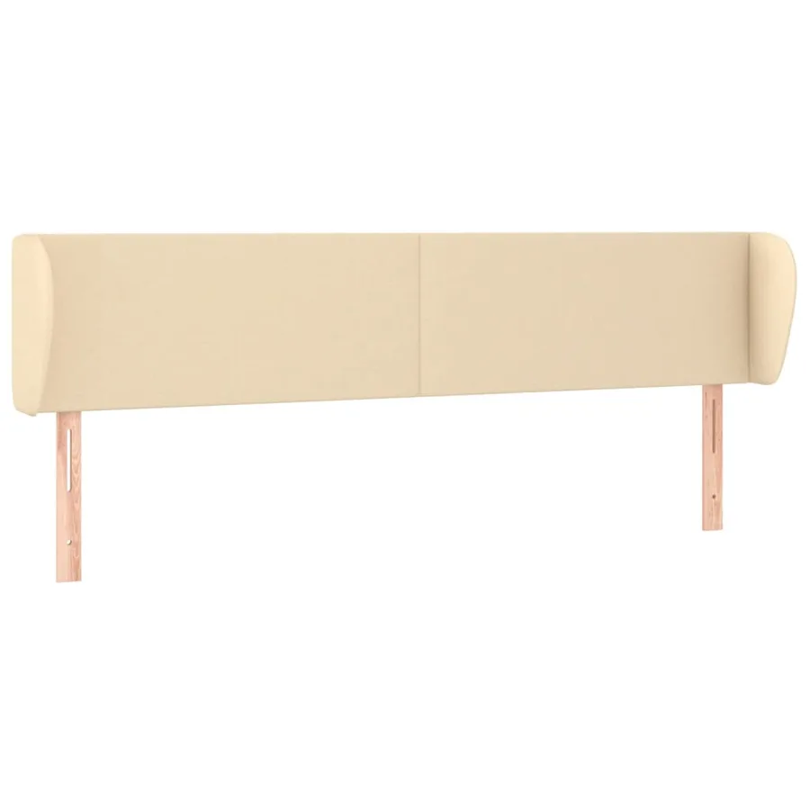Tête de lit avec oreilles Crème 183x23x78/88 cm Tissu - 2