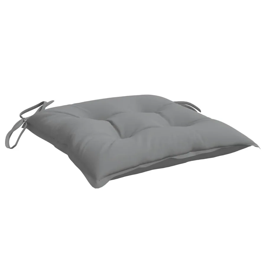 Coussins de chaise lot de 4 gris 50x50x7 cm tissu oxford - 5