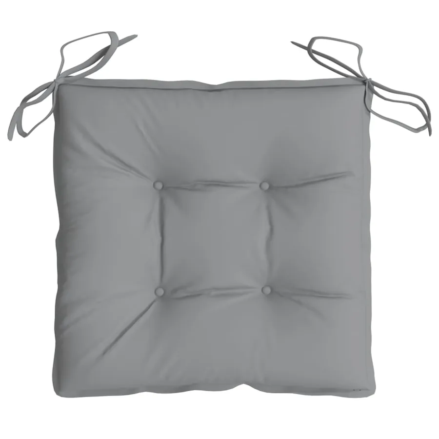 Coussins de chaise lot de 4 gris 50x50x7 cm tissu oxford - 6
