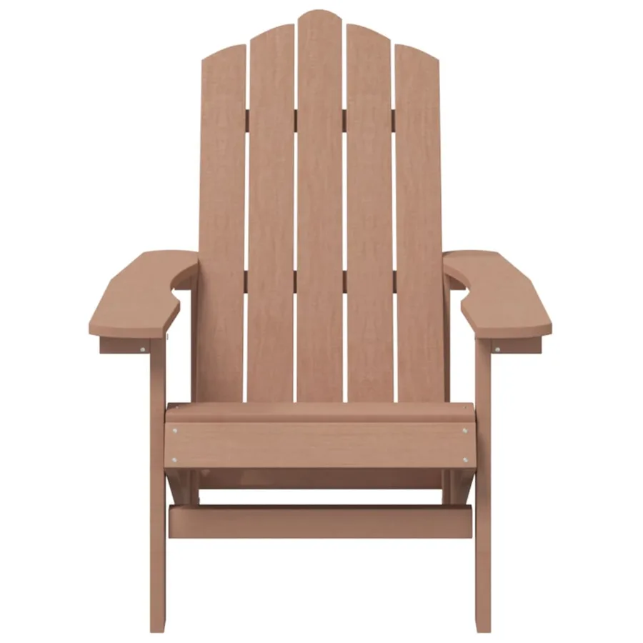 Chaises de jardin Adirondack avec table PEHD Marron - 4