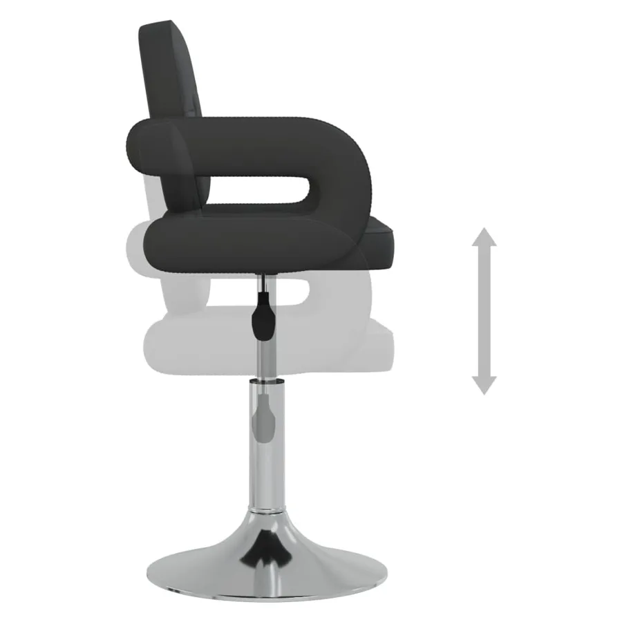 Chaises pivotantes à manger lot de 4 Noir Similicuir - 6