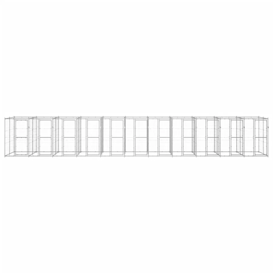 Chenil extérieur Acier galvanisé 26,62 m² - 2