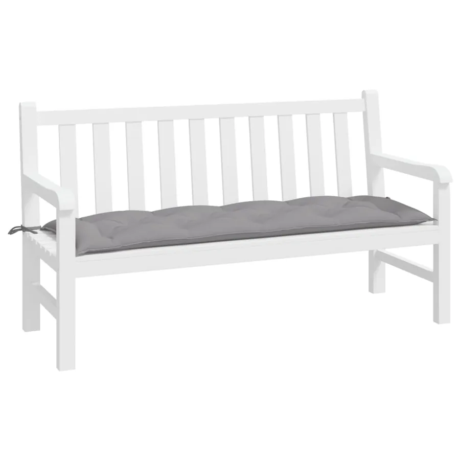Coussin de banc de jardin gris 150x50x7 cm tissu oxford - 3