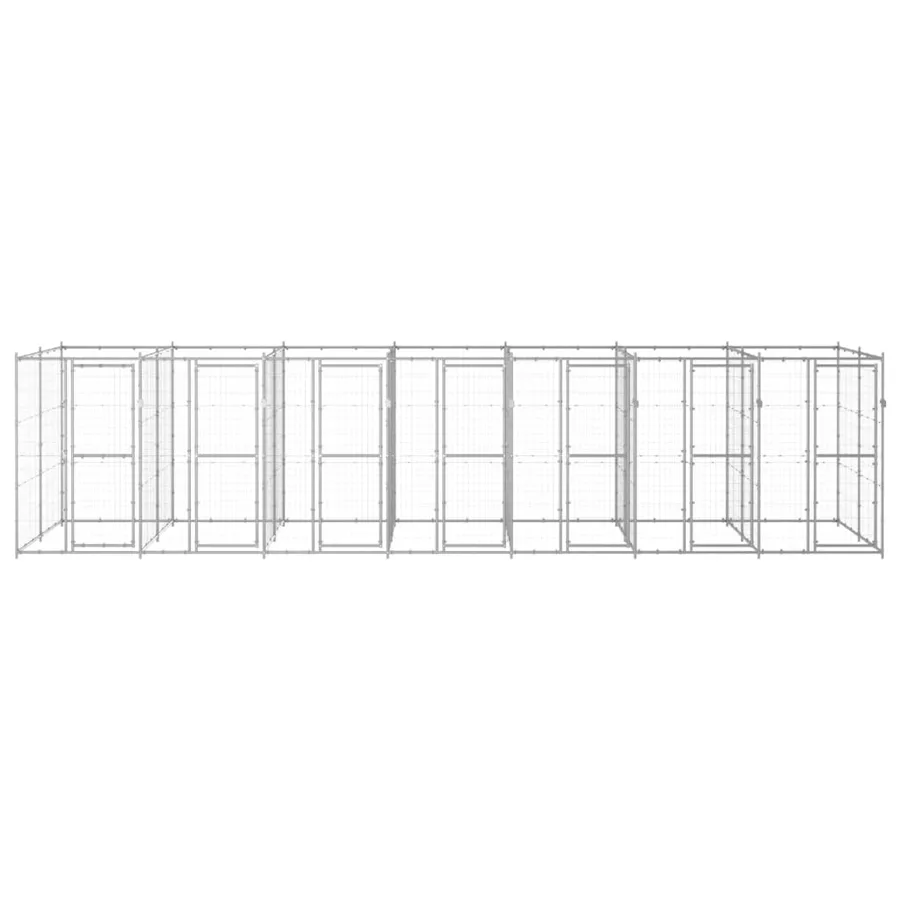 Chenil extérieur Acier galvanisé 16,94 m² - 2