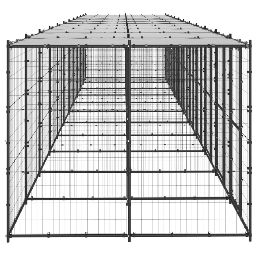 Chenil extérieur Acier avec toit 26,62 m² - 3