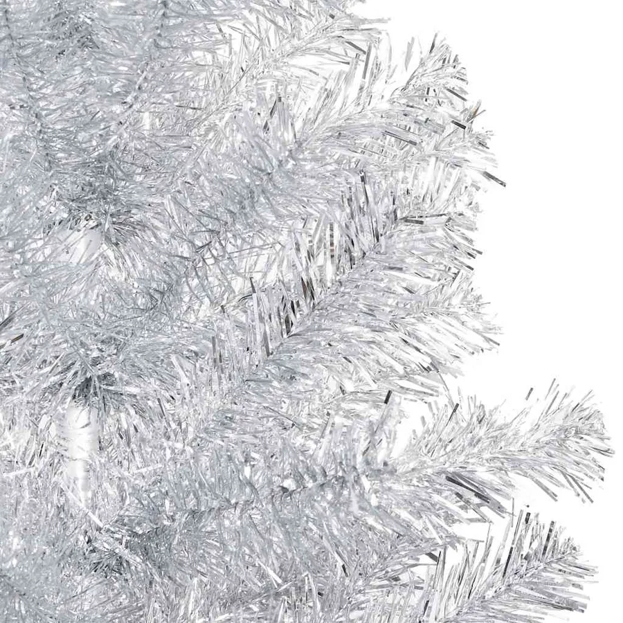 Arbre de Noël artificiel pré-éclairé/boules argenté 120 cm PET - 3
