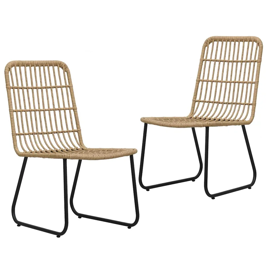 Ensemble à manger d'extérieur 3 pcs résine tressée et verre - 6