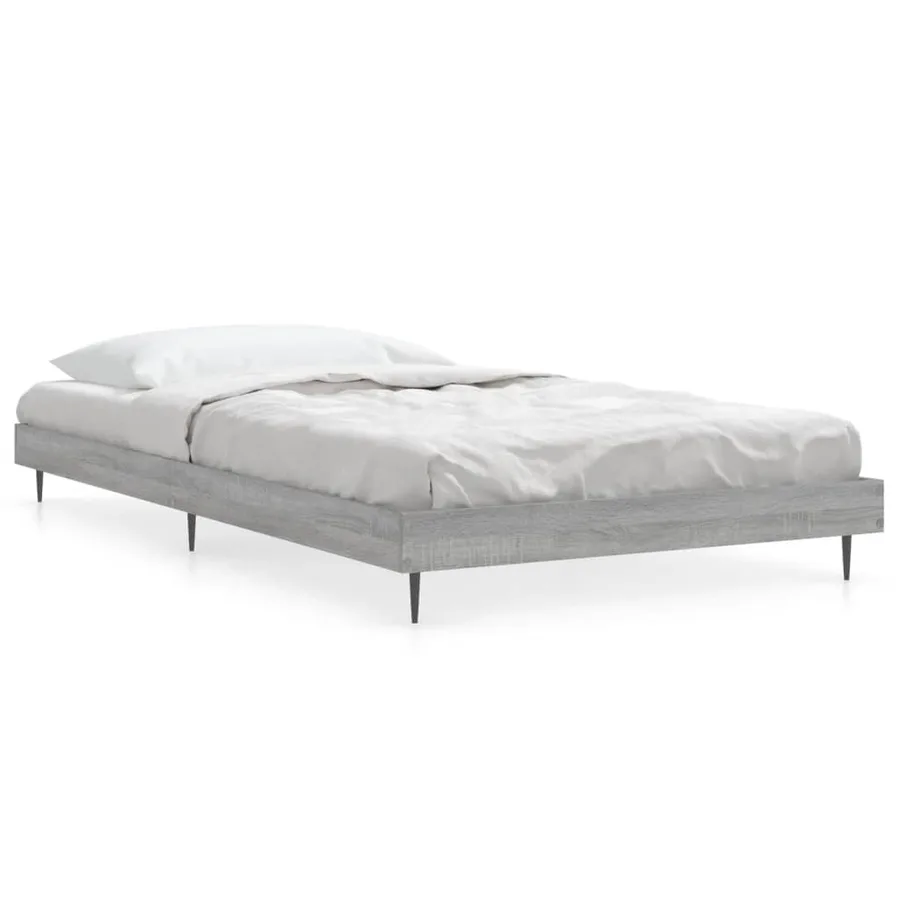 Cadre de lit sans matelas sonoma gris 100x200 cm - 2