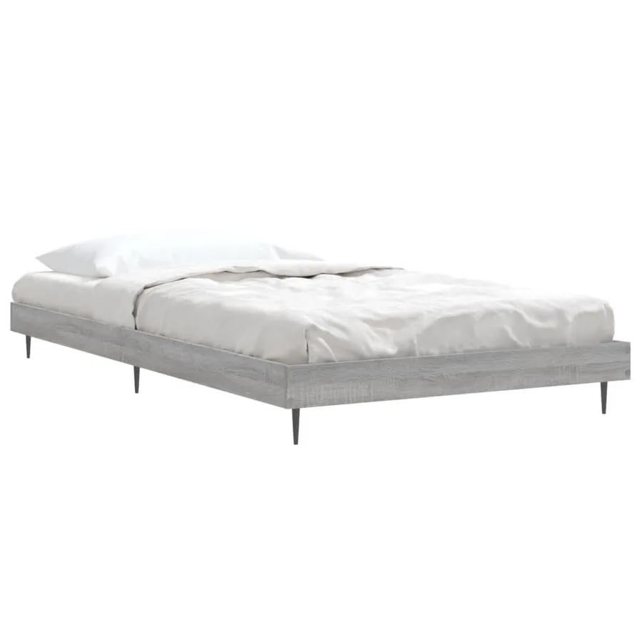 Cadre de lit sans matelas sonoma gris 100x200 cm - 3