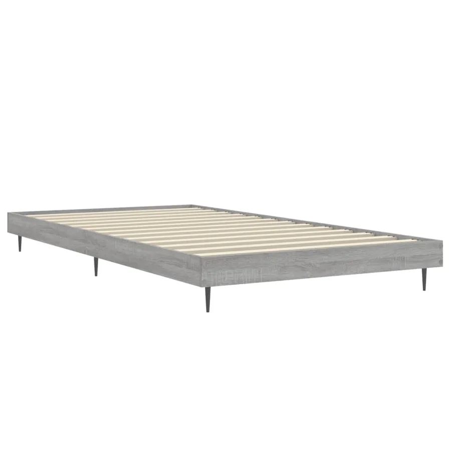 Cadre de lit sans matelas sonoma gris 100x200 cm - 5