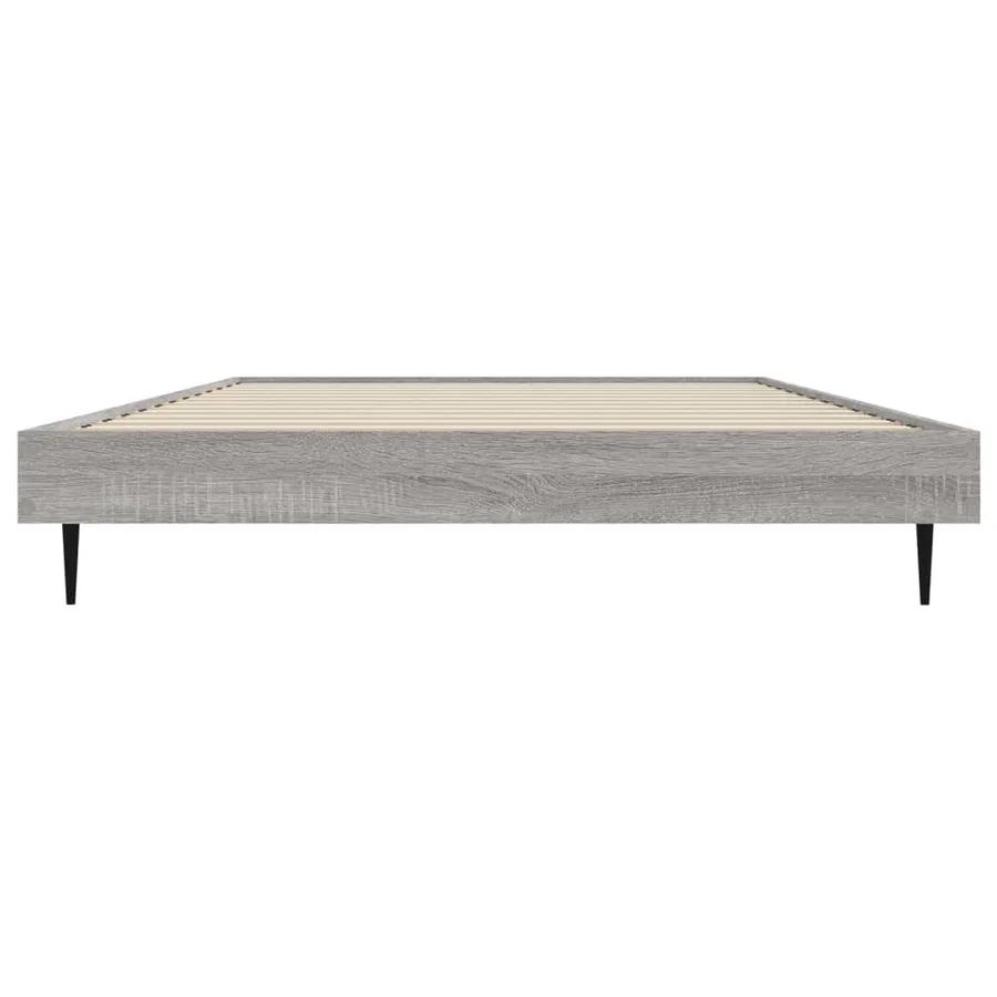 Cadre de lit sans matelas sonoma gris 100x200 cm - 6