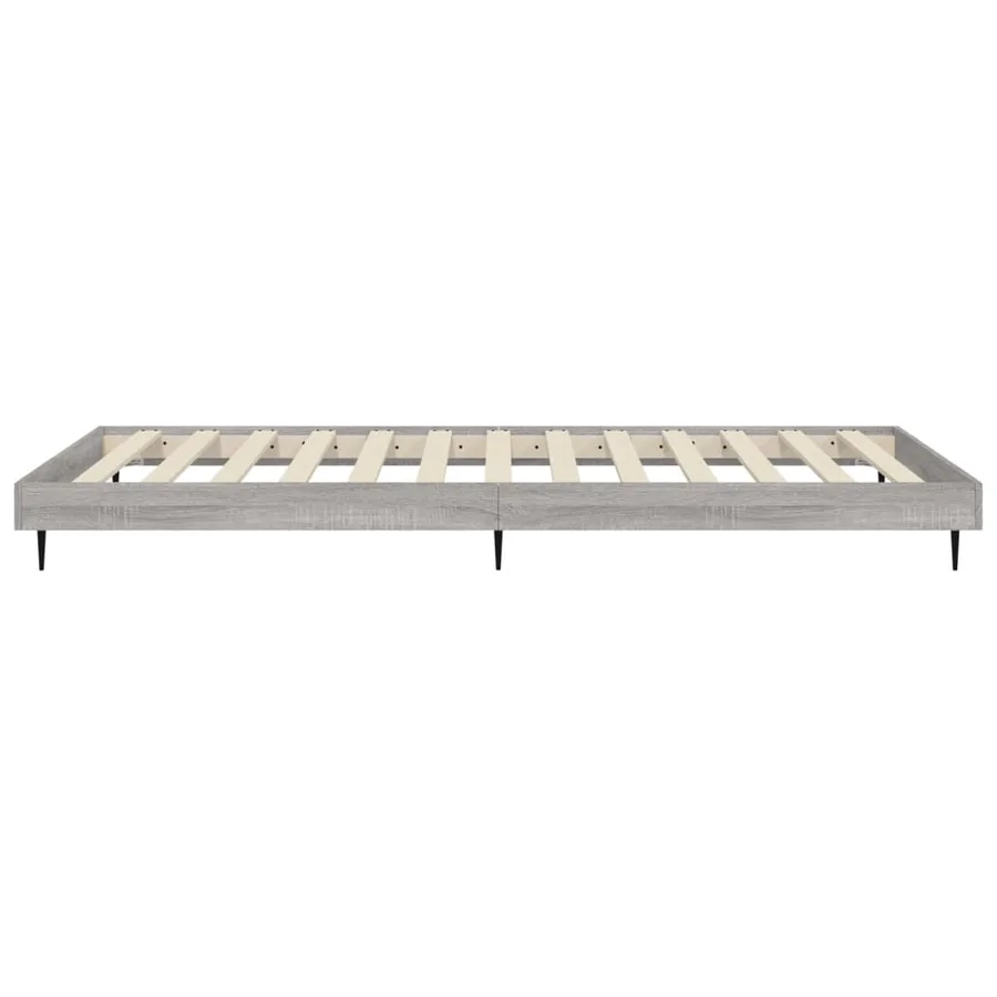 Cadre de lit sans matelas sonoma gris 100x200 cm - 7