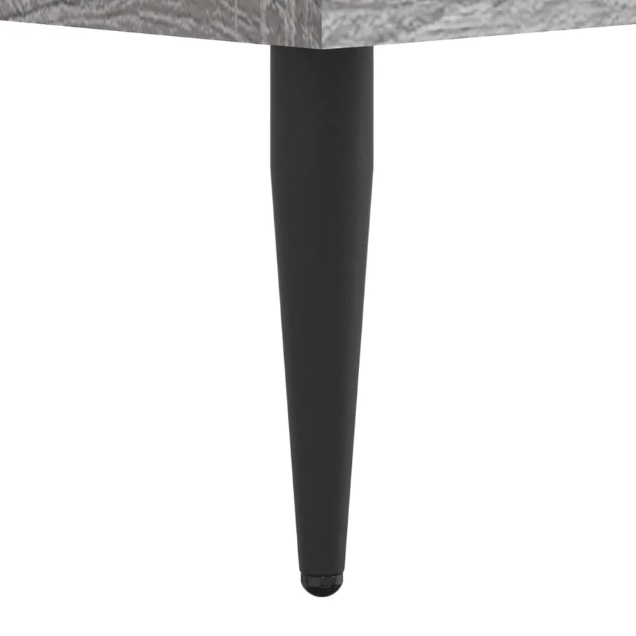 Cadre de lit sans matelas sonoma gris 100x200 cm - 8
