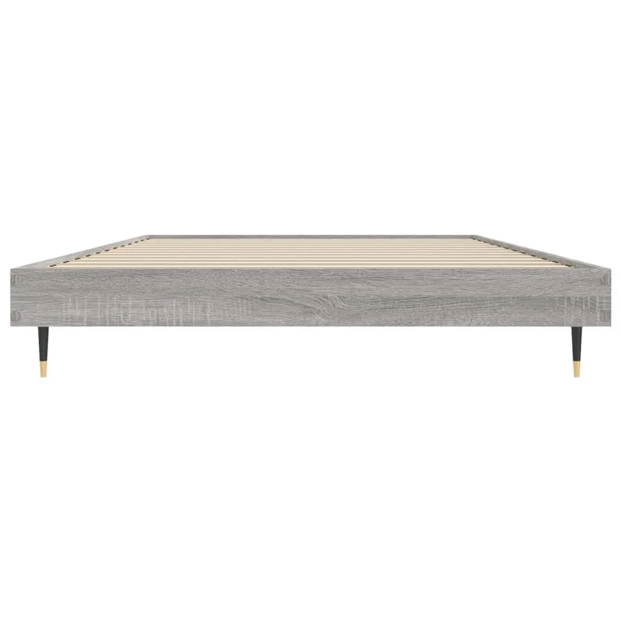 Cadre de lit sans matelas sonoma gris 100x200 cm - 6