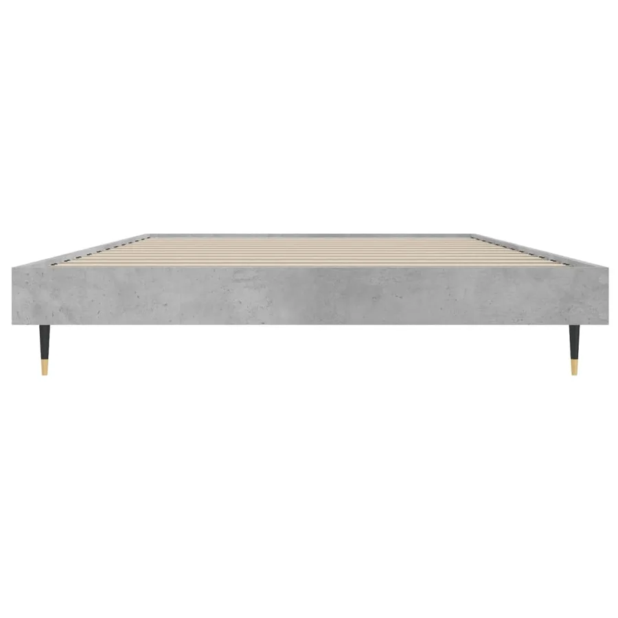 Cadre de lit sans matelas gris béton 100x200 cm - 6
