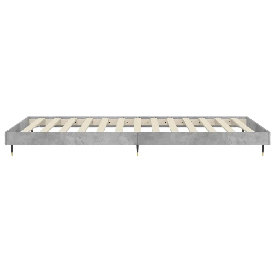Cadre de lit sans matelas gris béton 100x200 cm - 7