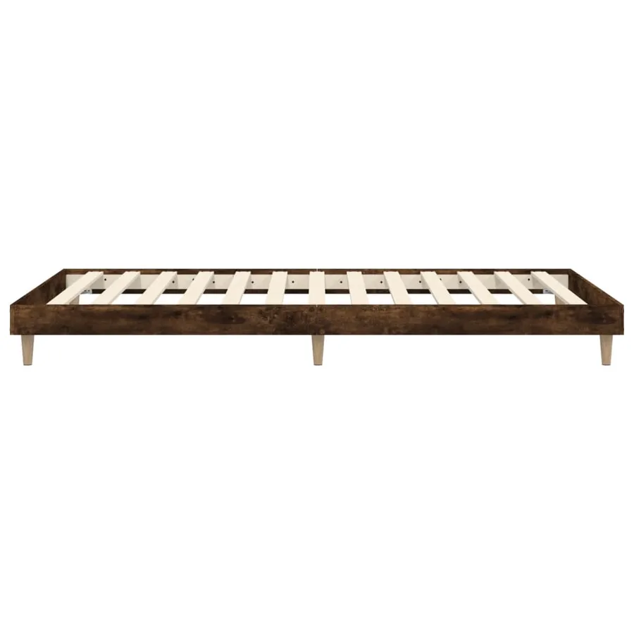 Cadre de lit sans matelas chêne fumé 100x200 cm bois ingénierie - 7