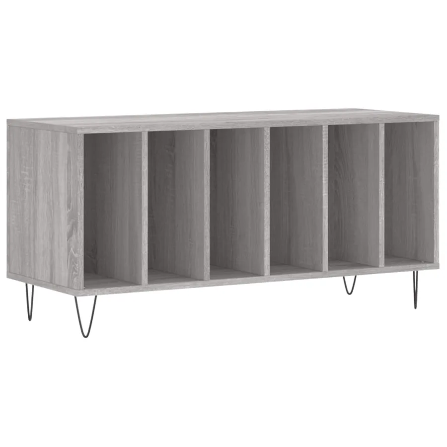 Armoire à disques sonoma gris 100x38x48 cm bois d'ingénierie - 2