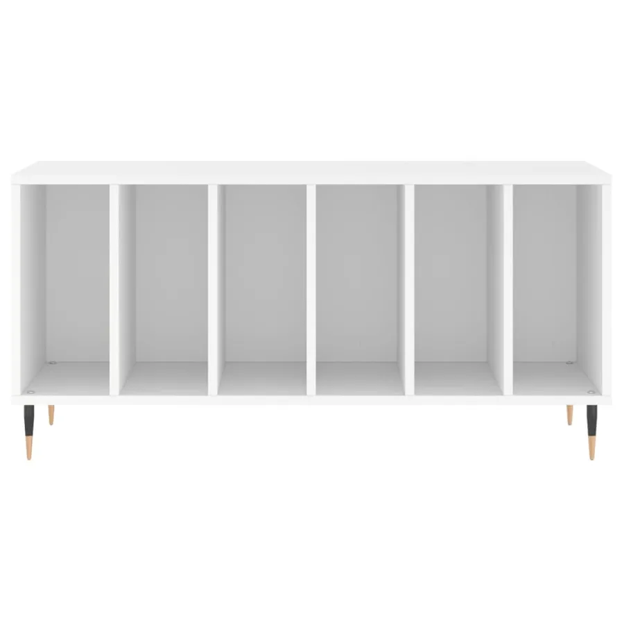 Armoire à disques blanc 100x38x48 cm bois d'ingénierie - 4