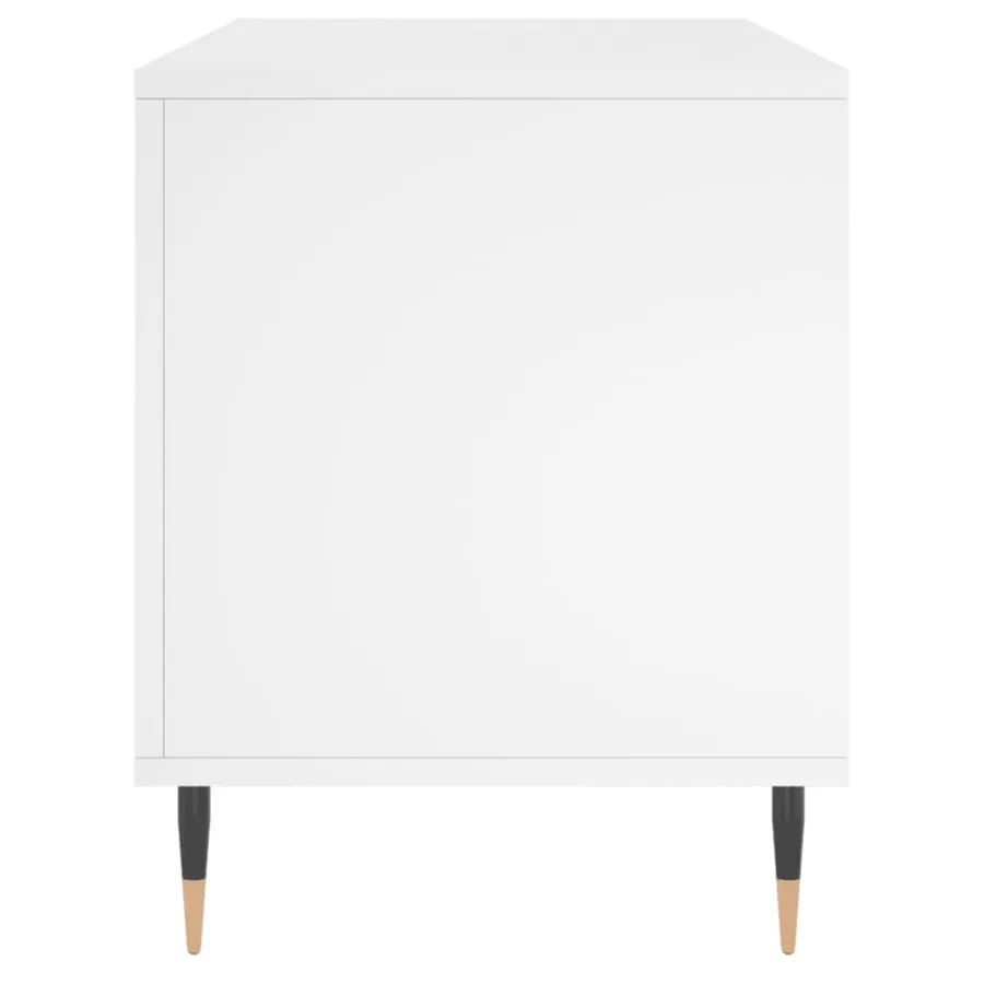 Armoire à disques blanc 100x38x48 cm bois d'ingénierie - 5