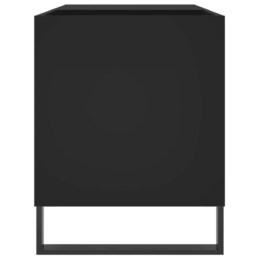 Armoire à disques noir 85x38x48 cm bois d'ingénierie - 5