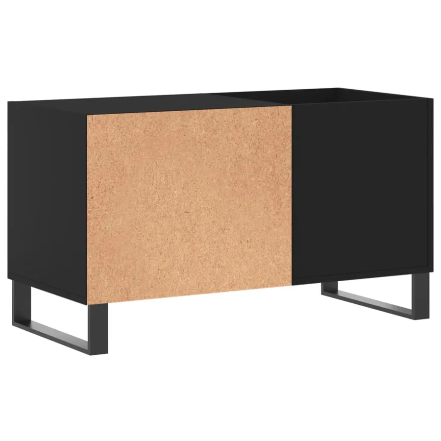 Armoire à disques noir 85x38x48 cm bois d'ingénierie - 6