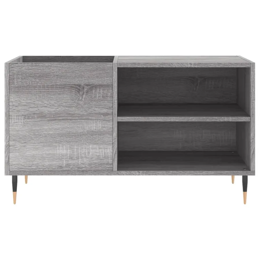 Armoire à disques sonoma gris 85x38x48 cm bois d'ingénierie - 4
