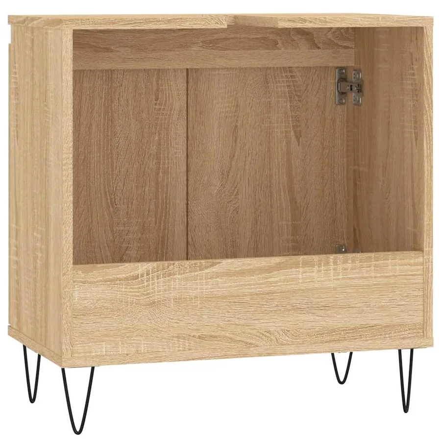 Armoire de bain chêne sonoma 58x33x60 cm bois d'ingénierie - 7