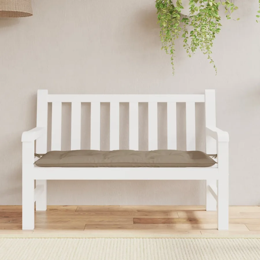 Coussin de banc de jardin taupe 120x50x7 cm tissu oxford - 3