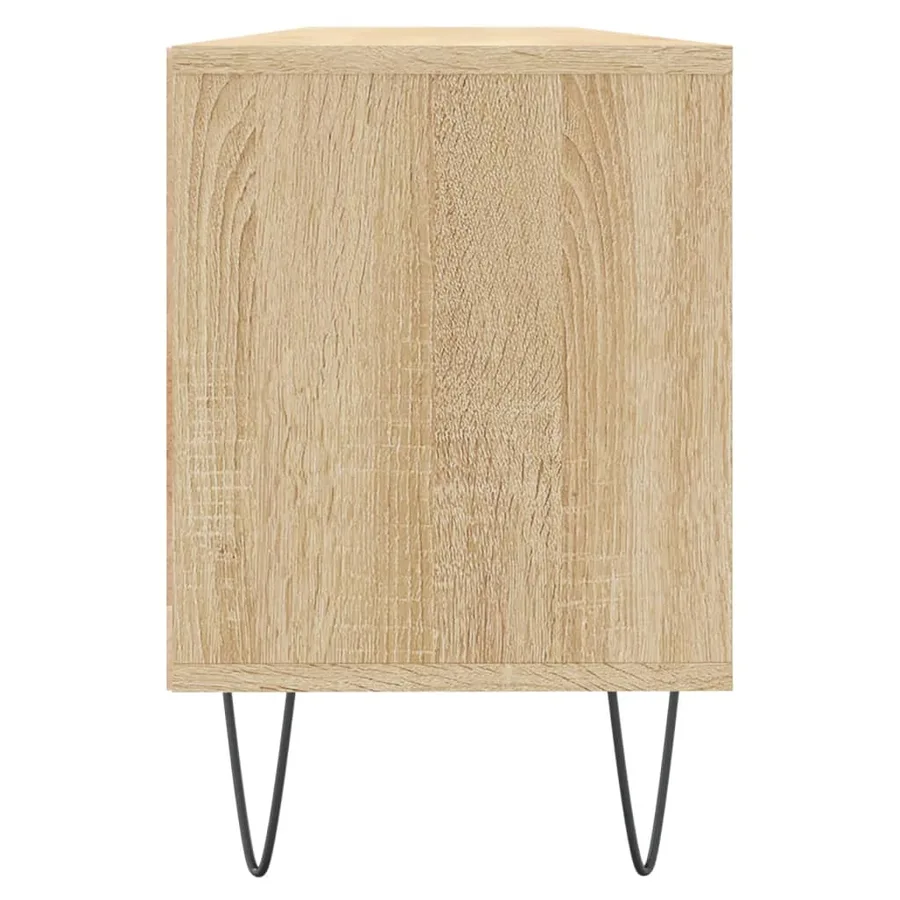 Meuble TV chêne sonoma 150x30x44,5 cm bois d'ingénierie - 7