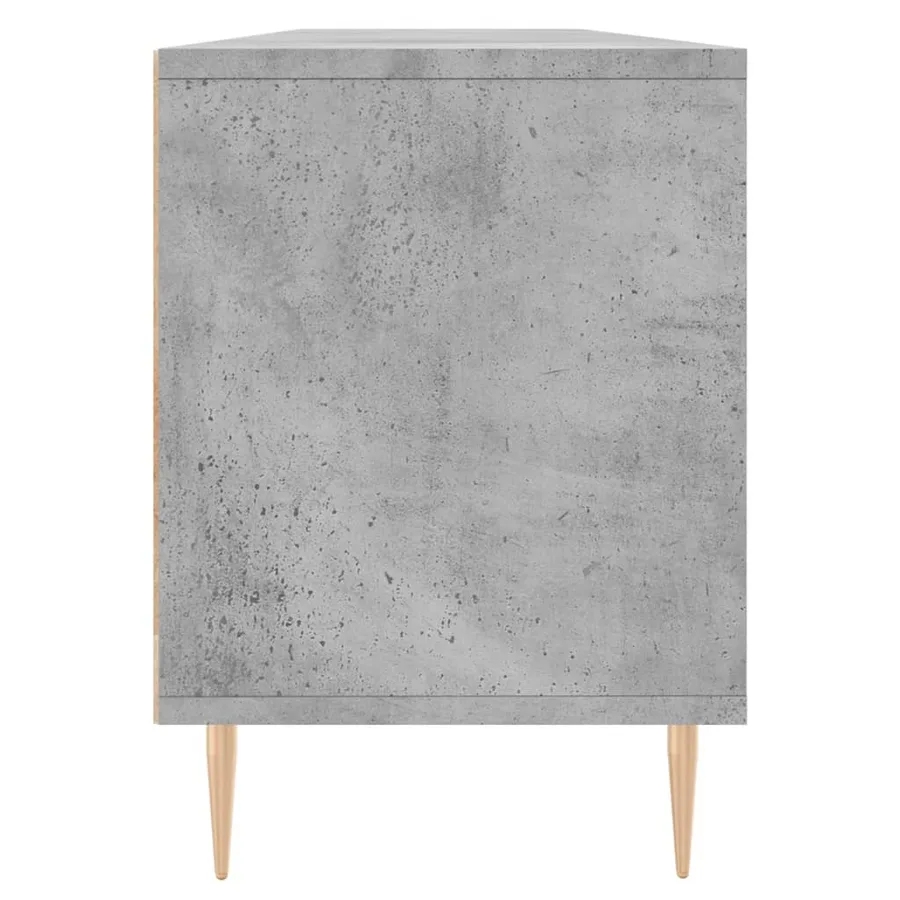 Meuble TV gris béton 150x30x44,5 cm bois d'ingénierie - 7