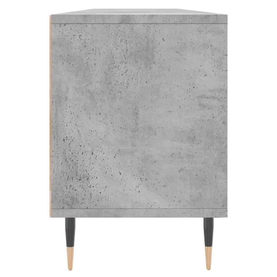 Meuble TV gris béton 150x30x44,5 cm bois d'ingénierie - 7